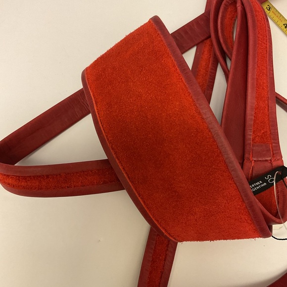 ADA RED LEATHER WRAP BELT OS NWT main image 8